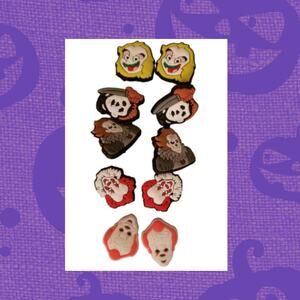 10 Piece Halloween Horror Movie Shoe Charms